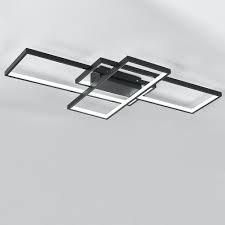 Photo 1 of Livingandhome Neutral Style Rectangular LED Semi Flush Ceiling Light, LG0712
