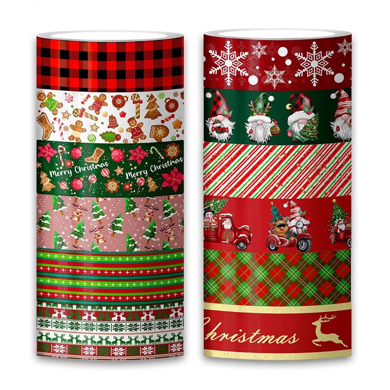 Photo 1 of 12 Rolls Christmas Washi Tape Decorative