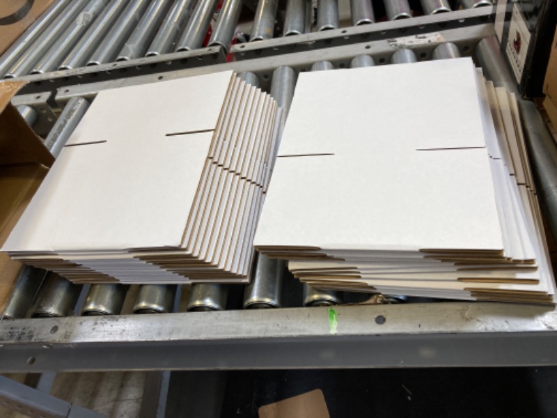 Photo 2 of Calenzana 8x6x4 Shipping Boxes Set of 25, White Corrugated Cardboard Box for Mailing Packing Gifts Small Business 8x6x4 25