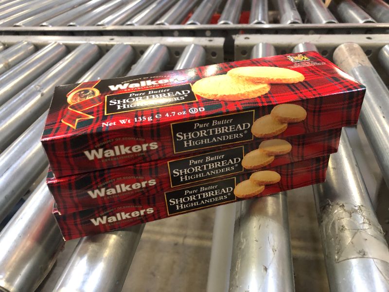 Photo 2 of 3 Pack Walker's Shortbread Highlanders, Pure Butter Shortbread Cookies, 4.7 Oz Box Highlanders (4.7 Oz) EXP JUN 2023