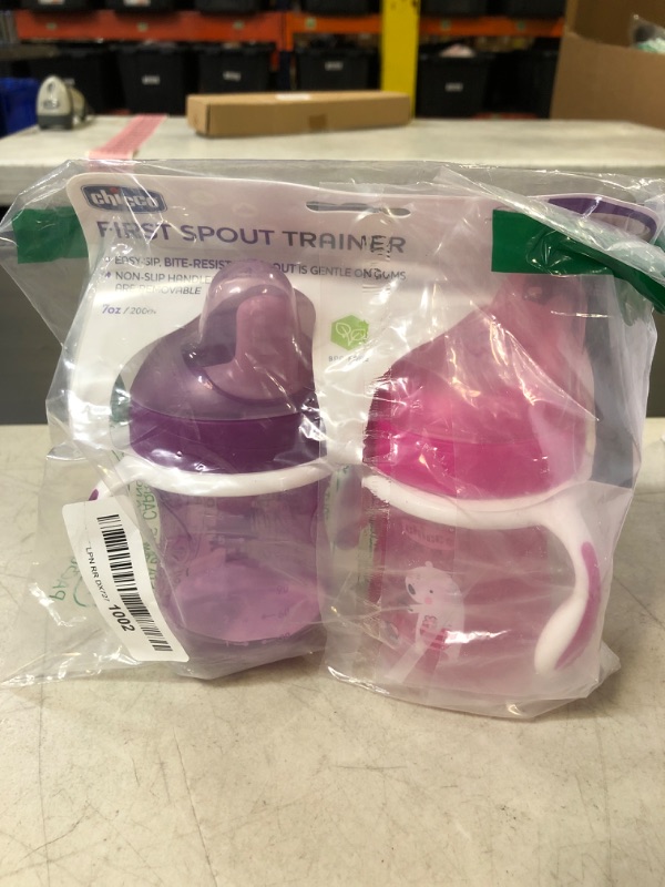 Photo 2 of Chicco First Spout Trainer Portable Drinkware Sippy Cup - Pink - 2pk/7oz Each