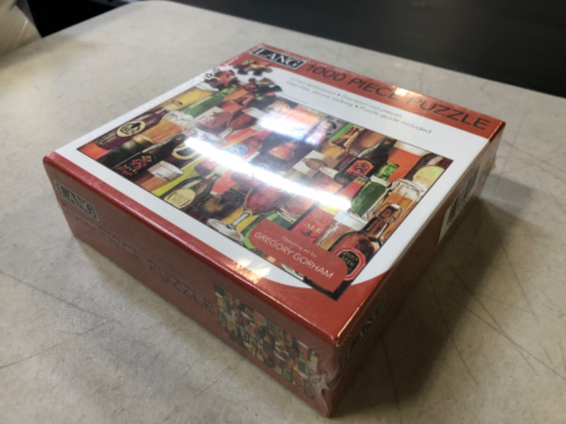 Photo 1 of LANG - 1000 Piece Puzzle - Crafted Brews, Artwork by Greg Gorham - Linen Finish - 29" x 20" Completed / FACTORY SEALED