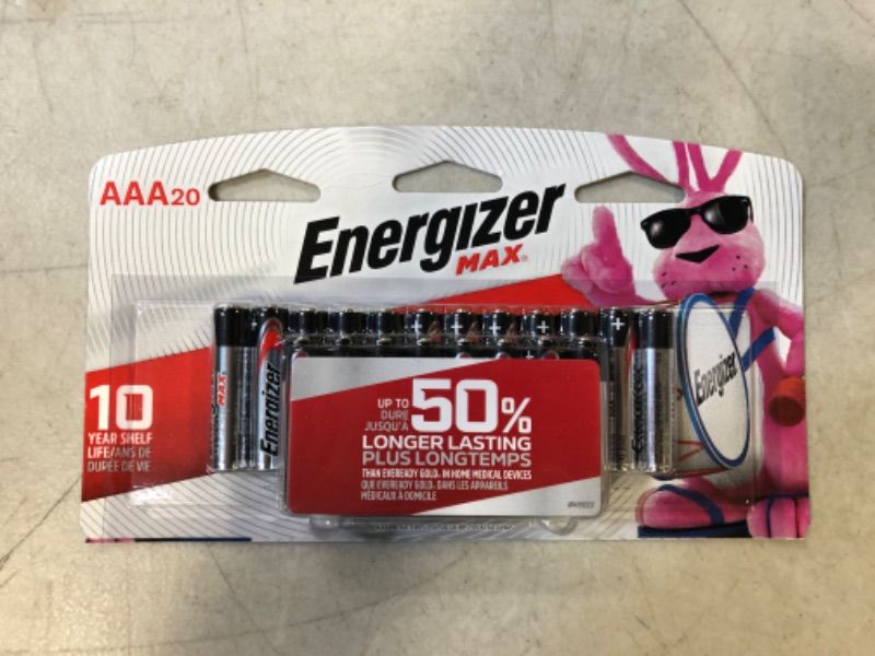 Photo 1 of Energizer AAA Batteries, Max Triple A Alkaline, 20 Count 