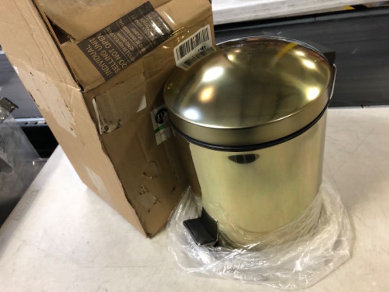 Photo 1 of GOLD TRASH CAN 