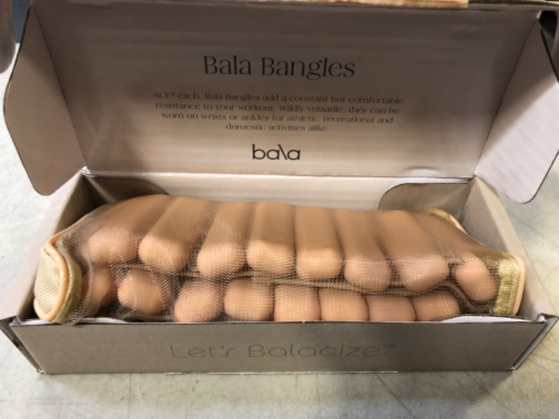 Photo 2 of Bala Bangles - Adjustable Wearable Wrist & Ankle Weights | Yoga, Dance, Barre, Pilates, Cardio, Aerobics, Walking 1lb Monochromatic Sand