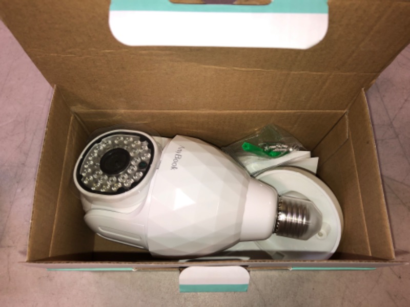 Photo 1 of Light Bulb Camera 1080p Wireless Security Cameras for Home Outdoor/Indoor,360 Degree PTZ Smart Dome Surveillance Cam with 12 IR Night Vision,16 Floodlight,Two Way Talking Motion Detection & Alarm