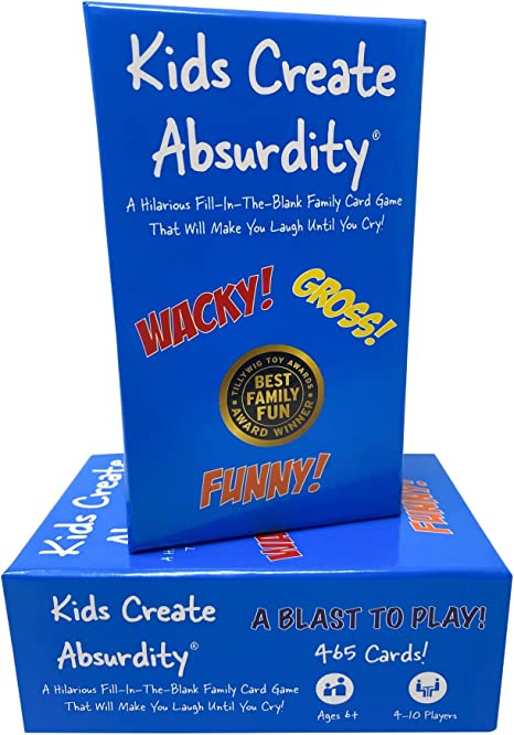 Photo 1 of Kids Create Absurdity: Hilarious Card Game for Kids Family Game Night- A Funny Fill in The Blank Card Game-Travel Road Trip Summer Camping Boys Girls / FACTORY SEALED 
