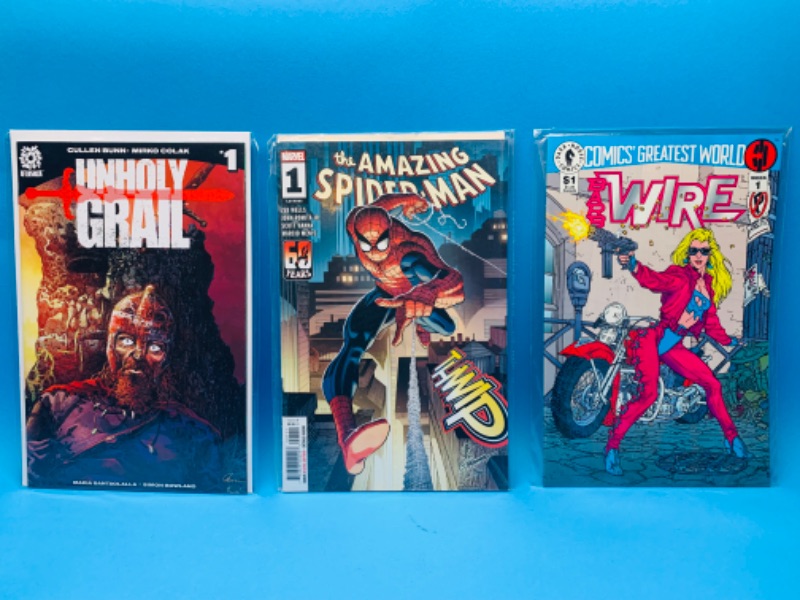 Photo 1 of 015038…3 comics all #1’s in plastic sleeves 