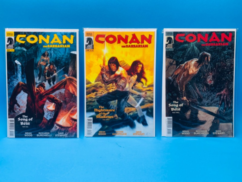 Photo 1 of 015049…3 Conan comics in plastic sleeves 