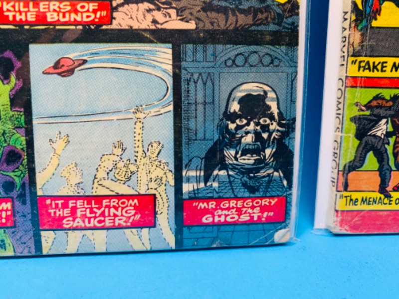 Photo 3 of 015051…condition issues- 3 vintage $.25 fantasy masterpieces comics in plastic sleeves 