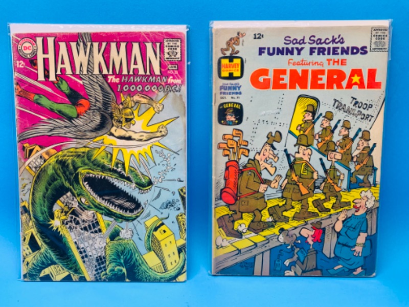 Photo 1 of 015068…vintage $.12 cent comics in plastic sleeves- wear from age