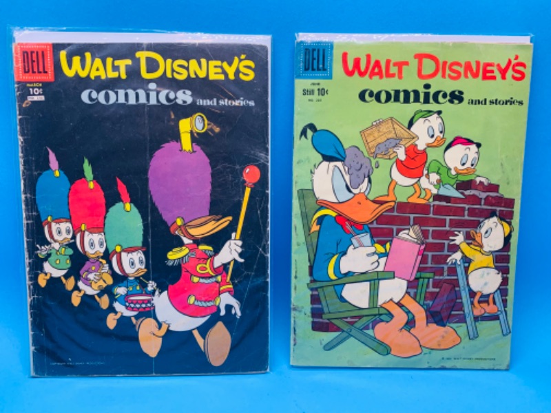 Photo 1 of 015090…condition issues-vintage Walt Disney $.10 cent comics in plastic sleeves