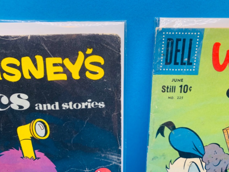 Photo 2 of 015090…condition issues-vintage Walt Disney $.10 cent comics in plastic sleeves