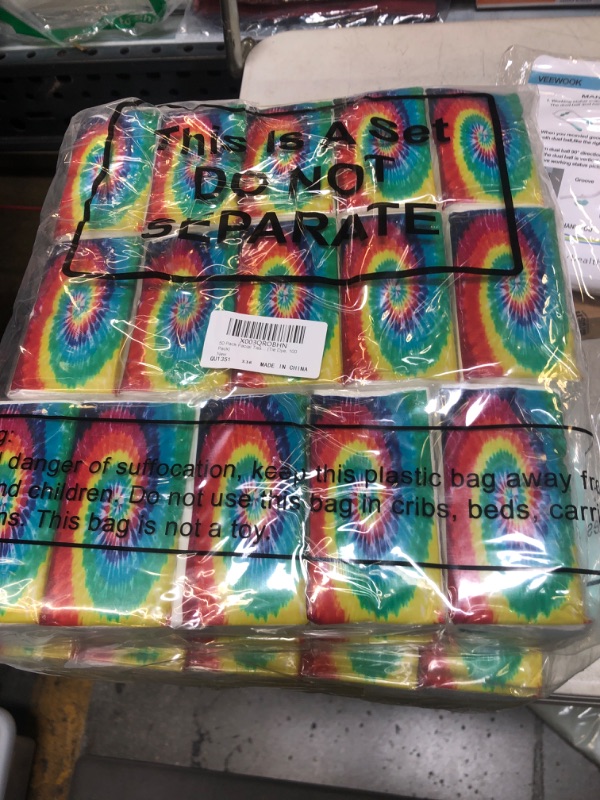 Photo 2 of 50 PACK+ Tie Dye Facial Tissue Paper Pocket Tissue Bulk Travel Tissue 3 Ply Facial Tissues Individual Tissue Packs Tissues for Birthday Baby Shower,10 Sheets Each Pack