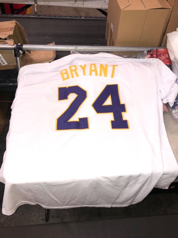 Photo 3 of Men's 8 24 Bryant Forever Farewell Tribute Retro Baseball Jersey (XXXL, WHITE)