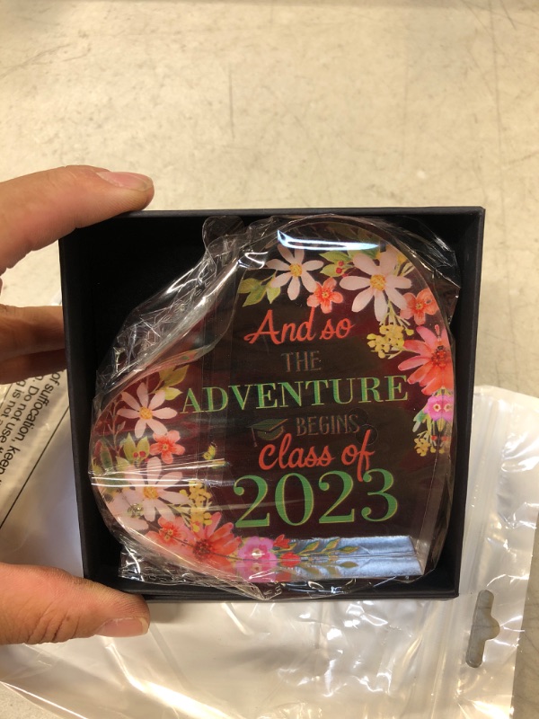 Photo 3 of Mastered it Class of 2023 Graduation Gifts Keepsake and Paperweight, and So The Adventure Begins High School College Graduation Inspirational Gifts for Graduates Her Him (Heart Style)