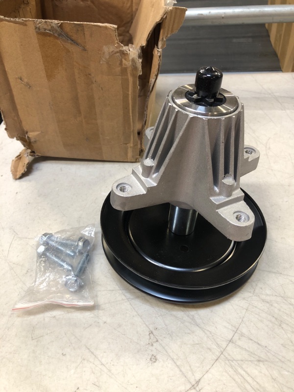 Photo 2 of 918-04822B Spindle Assembly for Craftsman Cub Troy Bilt Pony Bronco 42" Mower Deck Tractor Riding Mower, Come with All the Mounting Hardware Including Threaded Bolt, Replace 918-04822A 618-04822
