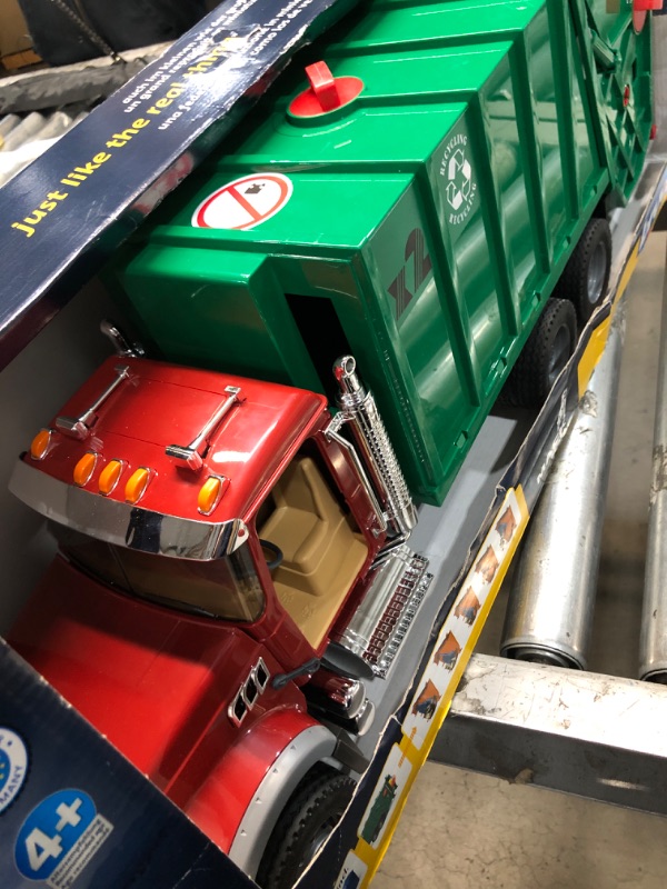 Photo 3 of Bruder 02812 Mack Granite Rear Loading Garbage Truck (Ruby Red Green)