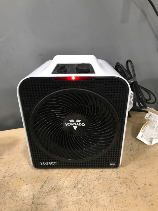 Photo 2 of Vornado Velocity 3 Space Heater with 3 Heat Settings, Adjustable Thermostat, and Advanced Safety Features, White
