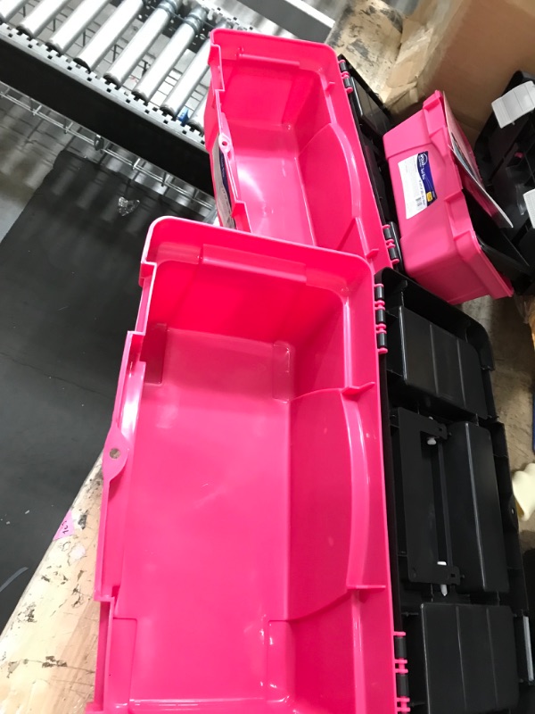 Photo 2 of 10 in., 12.5 in. and 16 in. Tool Box in Pink (3-Components)
