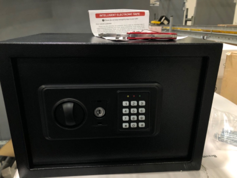 Photo 1 of 0.8 Cubic Home Safe Fireproof Waterproof, Fireproof Safe with Digital Keypad Key, Personal Security Safe Box for Firearm Medicine Money Documents Valuables