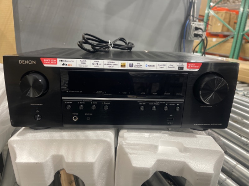 Photo 2 of Denon AVR-S570BT (2022 Model) 5.2 Channel AV Receiver - 8K Ultra HD Audio & Video, Enhanced Gaming Experience, Wireless Streaming via Built-in Bluetooth, (4) 8K HDMI Inputs, Supports eARC