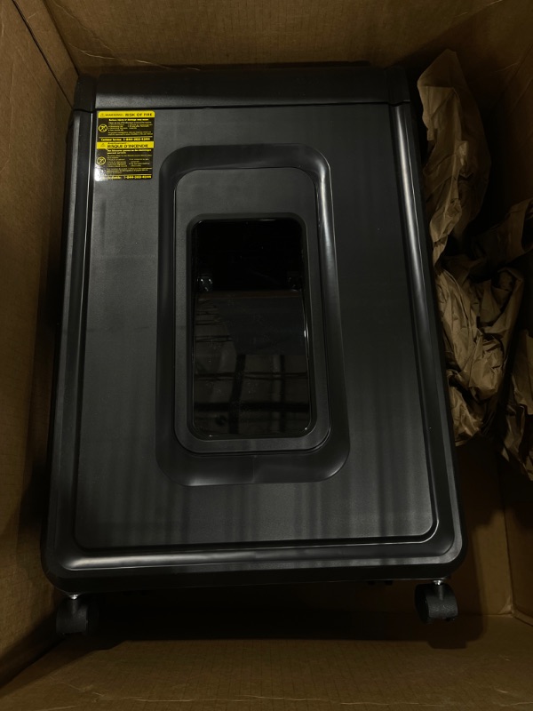 Photo 1 of Amazon Basics 12-Sheet High-Security Micro-Cut Paper, CD, and Credit Card Shredder with Pullout Basket
