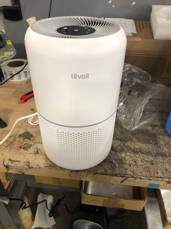 Photo 3 of LEVOIT Air Purifier for Home Allergies Pets Hair in Bedroom, H13 True HEPA Filter, 24db Filtration System Cleaner Odor Eliminators, Ozone Free, Remove 99.97% Dust Smoke Mold Pollen, Core 300, White