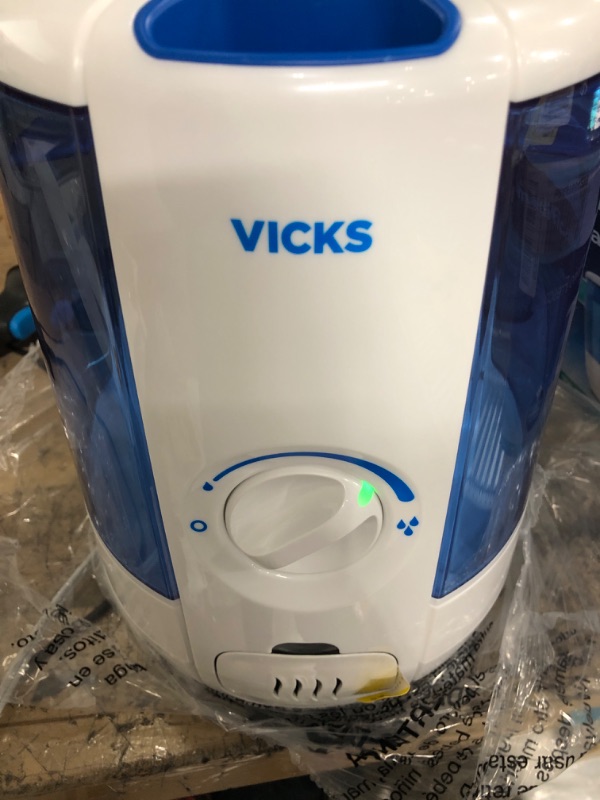 Photo 1 of Vicks Filter-Free CoolRelief Cool Mist Humidifier, Medium Room, 1.2 Gallon Tank – Visible, Medicated Ultrasonic Humidifier for Baby, Kids and Adults, Works With Vicks VapoPads and Vicks VapoSteam