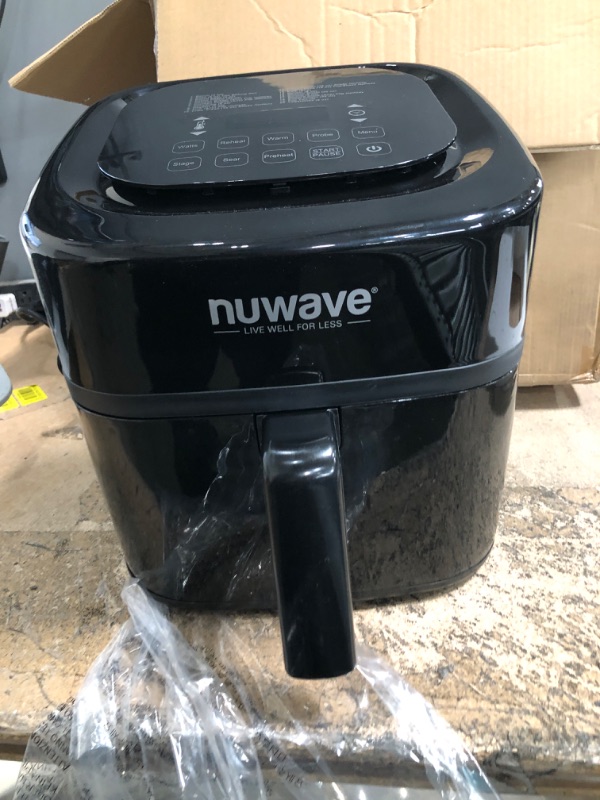 Photo 2 of Nuwave Brio 7-in-1 Air Fryer Oven, 7.25-Qt with One-Touch Digital Controls, 50°- 400°F Temperature Controls in 5° Increments, Linear Thermal (Linear T) for Perfect Results, Black
