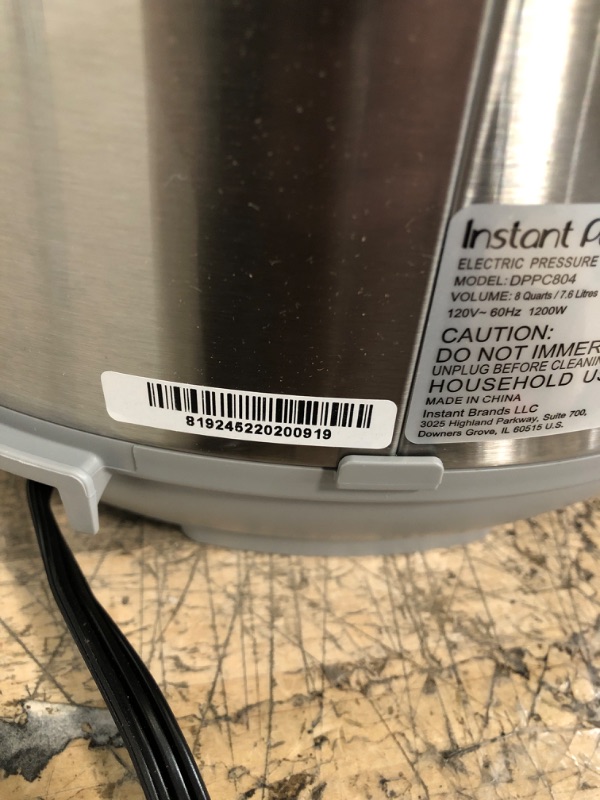 Photo 1 of Instant Pot Duo Plus 8-Qt. Multi-Use Pressure Cooker with Whisper-Quiet Steam Release
