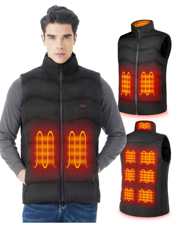 Photo 1 of SIZE SMALL MEN 
Heated Vest for Men, Warming Mens Heated Vest with 9 Heating Zones, Heating Vest for Hunting Fishing (No Battery)