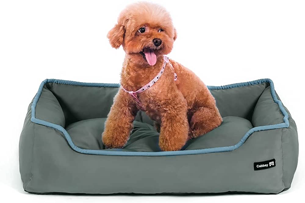 Photo 1 of Cabbay Dog Bed for Small/Medium/Large Dog, Cat Bed pad with Machine Washable Removable Covers, Soft Pet Mat for Dog Cage, Square Durable Breathable Pet Bed with Anti-Slip Bottom (Medium, Gray)