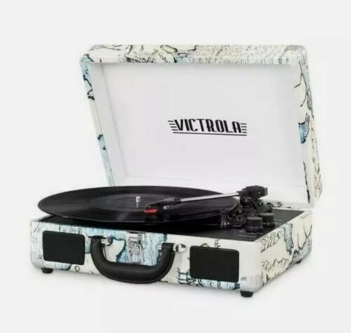 Photo 1 of **MISSING POWER CORD**
VICTROLA VSC-550BT-P4 BLUETOOTH SUITCASE TURNTABLE New/Open box