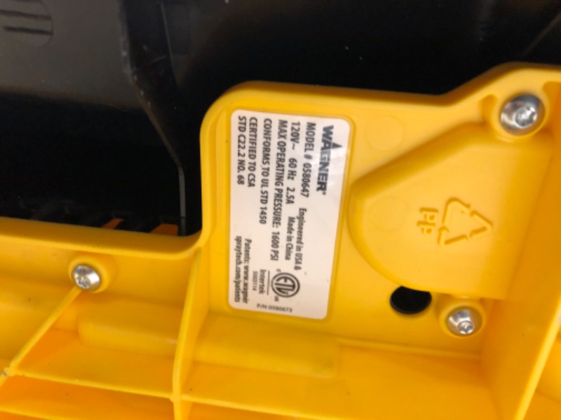 Photo 1 of **POWERS ON**
Wagner Control Pro 130 Electric Stationary Airless Paint Sprayer
