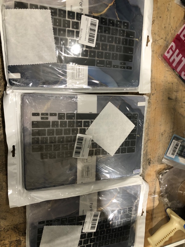 Photo 2 of AOSRHCY Compatible with MacBook Pro 14 inch Case 2022 2021 Release Model A2442 with M1 Pro / M1 Max Chip & Display Touch ID?Plastic Hard Shell & Keyboard Cover & Screen Protector?Gray Blue Marble MacBook Pro 14 inch A2442 M1 Pro / M1 Max Gray Blue Marble 