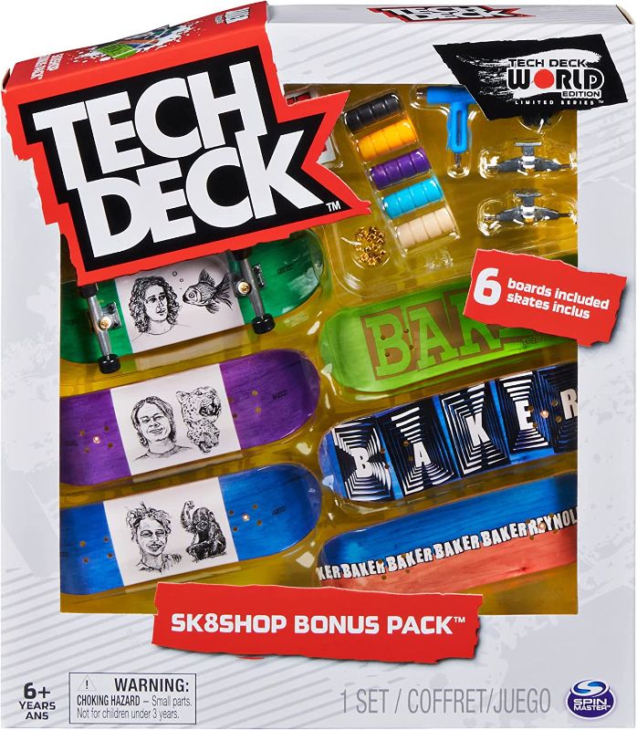 Photo 1 of *Opened Packaging - Some Missing* TECH DECK, Sk8shop Fingerboard Bonus Pack, Collectible and Customizable Mini Skateboards, Kids Toys for Ages 6 and up (Styles May Vary)
