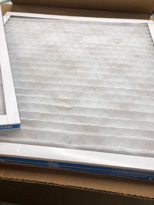 Photo 1 of Aerostar 24x24x1 MERV 11 Pleated Air Filter, AC Furnace Air Filter, 4 Pack (Actual Size: 23 3/4"x23 3/4"x3/4")