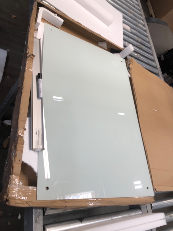 Photo 2 of MISSING HARDWARE***Quartet Glass Whiteboard, Magnetic Dry Erase White Board, 3' x 2', White Surface, Infinity (G3624W) White 3' x 2' Board