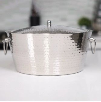 Photo 1 of ** MISSING LID ** Anchored Ice Bucket with Lid Insulated Stainless Steel | BREKX
