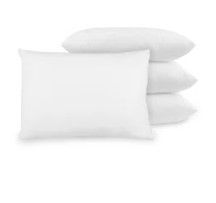 Photo 1 of ** SIZE 20X26 **  Ultra Fresh Plush Bed Pillow With Cotton Cover, 4 Pack, Standard, White