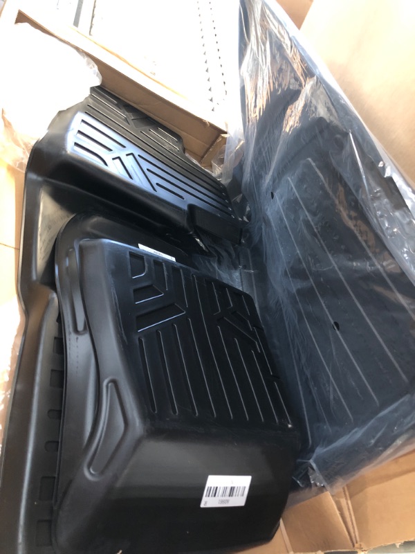 Photo 2 of SMARTLINER Custom Fit Floor Mats 2 Rows and Cargo Liner Behind 2nd Row Set Black Compatible with 2022-2023 Mitsubishi Outlander