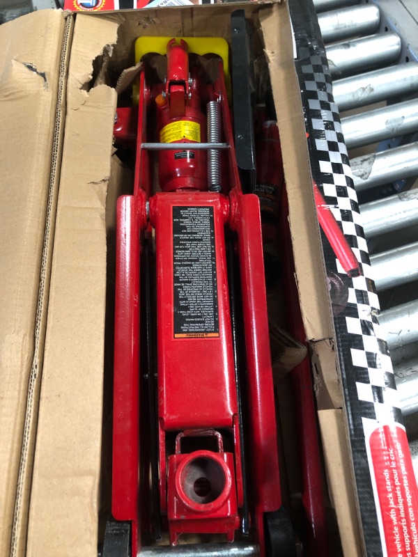 Photo 2 of BIG RED T83006 Torin Hydraulic Trolley Service/Floor Jack with Extra Saddle (Fits: SUVs and Extended Height Trucks): 3 Ton (6,000 lb) Capacity, Red