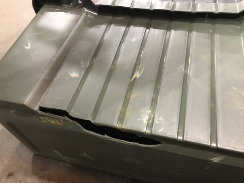 Photo 3 of **BOTTOM BACK SIDE OF BOX IS BROKEN**
Plano 1612 Deep Water Resistant Field Box with Lift Out Tray Standard Size Camo Swirl