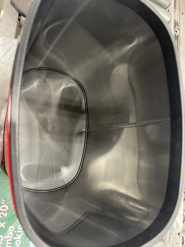 Photo 2 of NINESTARS DZT-12-9 Automatic Touchless Infrared Motion Sensor Trash Can, 3 Gal. 12 L., Stainless Steel (Oval, Silver/Black Lid) & Hefty Small Garbage Bags, Flap Tie, 4 Gallon, 26 Count Sensor Trash Can + Garbage Bags