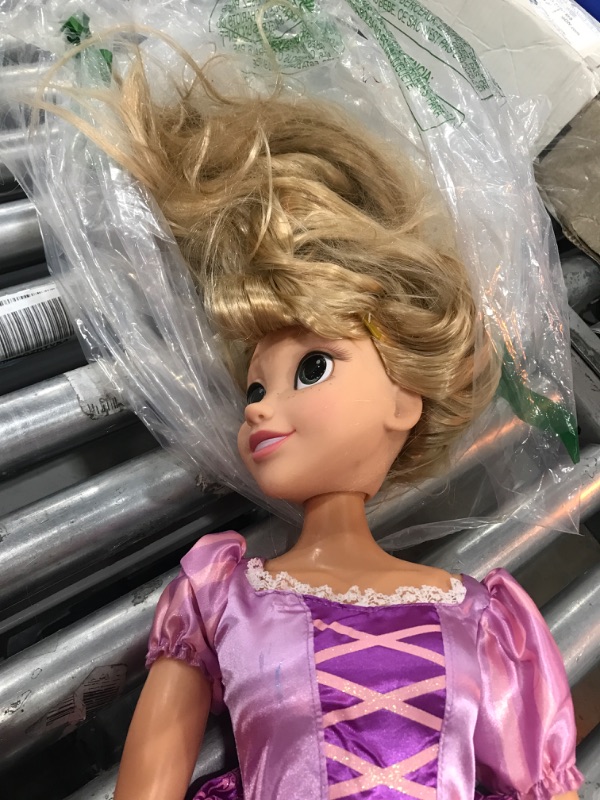 Photo 2 of Disney Princess Rapunzel 32" Playdate, My Size Articulated Doll, Comes with Brush to Comb Her Long Golden Locks, Movie Inspired Purple Dress, Removable Shoes & A Tiara