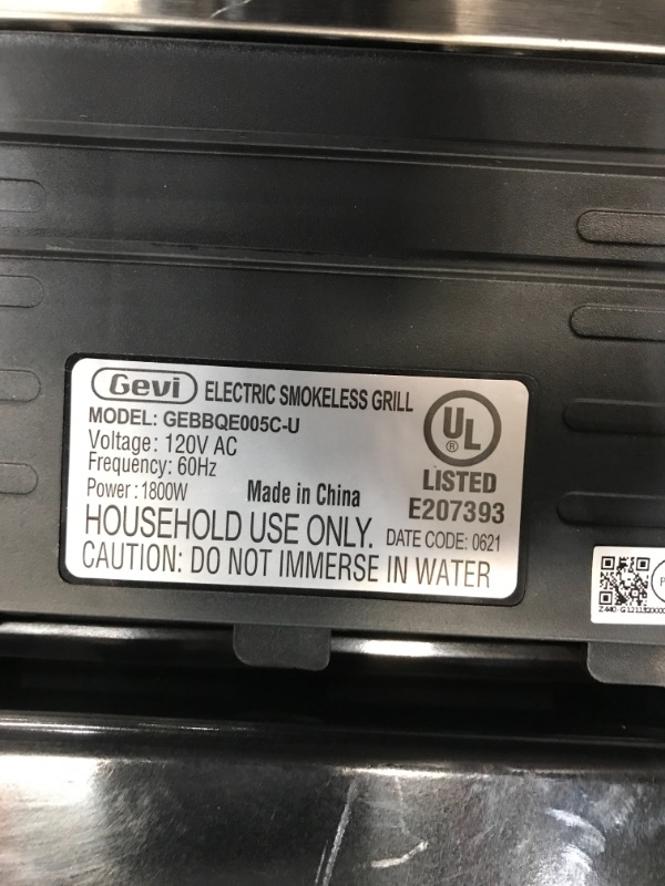 Photo 2 of ***TESTED WORKING*** Gevi Electric Indoor Smokeless Grill + Griddle, Nonstick Plates, 2 Cooking Zones with Adjustable Temperature, Black Black-2