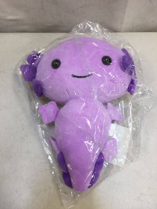Photo 2 of 7.9'' Kawaii Axolotl Plush Toy Soft Stuffed Animal Purple Axolotl Plushie Pillow Toys Doll (7.9'', Purple)
