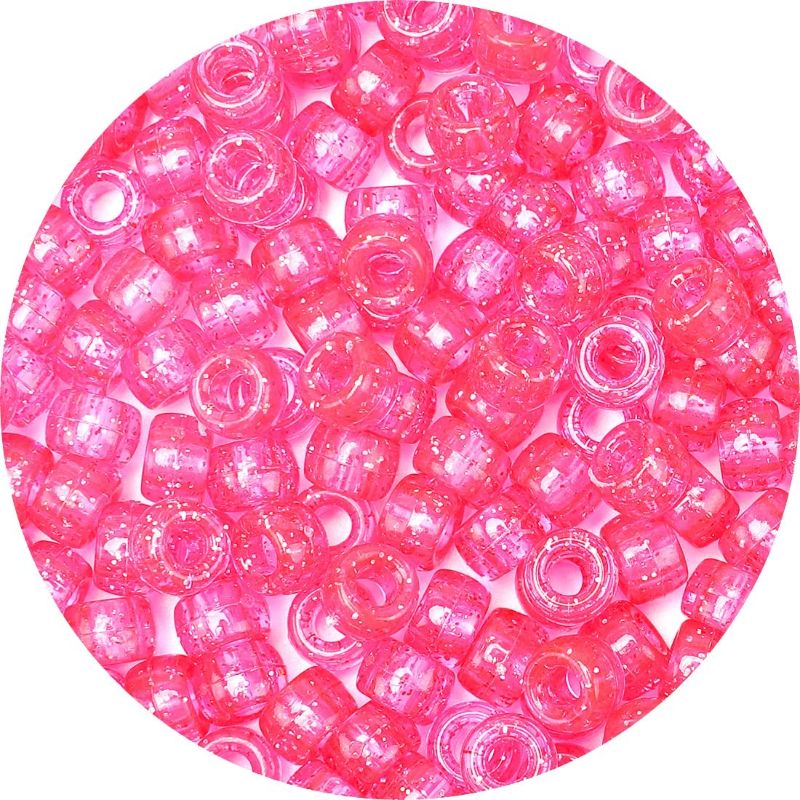 Photo 1 of 2 COUNT Iooleem Pony Beads(1000pcs Pink Glitter Pony Beads), Beads for Jewelry Making, Pony Beads for Crafts, Beading Supplies, Arts & Crafts Materials for Jewelry Making.
