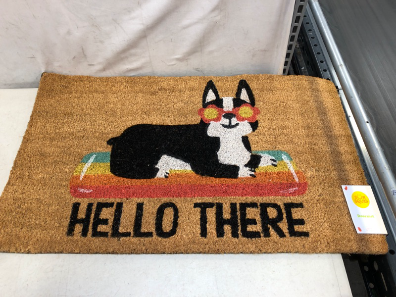 Photo 2 of 16x26 Hello Summer Dog Doormat Natural - Threshold